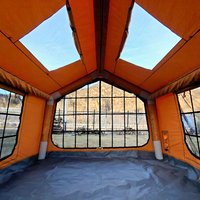 Tente pneumatique fabriquée en Chine, de luxe, imperméable, protégée contre les UV, en coton TC, pour le camping