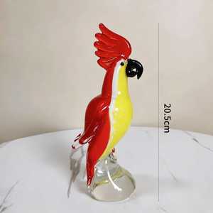 Figura Decorativa de Cacatúa de Vidrio Art Deco Hecha a Mano con Recubrimiento, 5 Diseños y Colores, 20.5 cm, Decoración de Mesa para Sala de Estar - Product Image 2