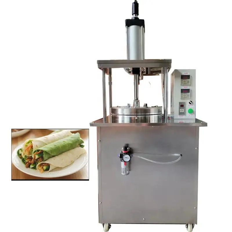 Commerciële Platte Pannenkoek Chapati Roti Tortilla Maken Machine Geroosterde Eendenbrood Bakmachine Hydraulische Deegpersmachine