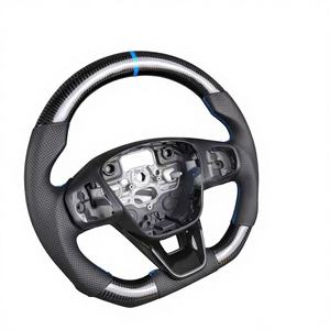 Volant de course <span class=keywords><strong>sport</strong></span> personnalisé en fibre de carbone et cuir pour Focus RS ST MK2/<span class=keywords><strong>MK3</strong></span> Série 3 G37 G35 avec surpiqûres rouges - Product Image 6