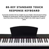 Beisite Orgue Électrique Numérique en Promotion, Clavier 88 Touches Semi-Lourdes, Haut-Parleur Intégré, 128 Sons, Coque en Bois Noir Élégante