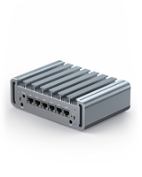 HYSTOU 6 RJ45 Intel I225-V 2.5G, komputer Mini PC Intel Celeron J4125 DDR4 SATA USB Win 10/11 Ubuntu Pfsense
