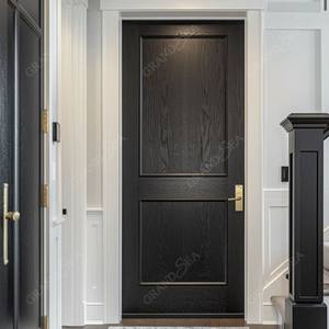 Новейший дизайн, звукоизоляционные деревянные двери, дизайнерские межкомнатные двери, твердые деревянные двери из ПВХ и МДФ - Product Image 5