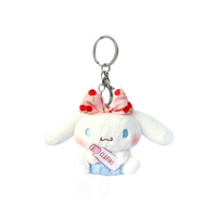 Porte-clés en peluche personnalisé, jouet en peluche, porte-clés de dessin animé, pendentif mascotte lapin blanc doux et mignon, porte-clés en peluche sur mesure