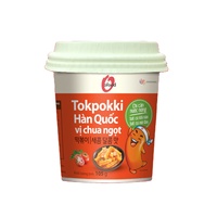 O'Food Instant Korean Tokpokki (Rice Cake) - Sweet & Sour Flavor 105 grams/ cup Korean Instant Street Foods