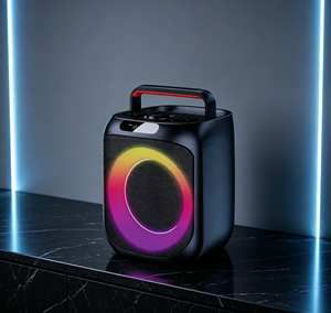Caja de Subwoofer de 6.5 Pulgadas Amplificada con Luces LED de Colores Intermitentes, Altavoz de Plástico Profesional Tipo <span class=keywords><strong>Boombox</strong></span> 3 - Product Image 3