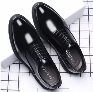 Chaussures décontractées en cuir robe d'affaires pointue britannique chaussures pour hommes porter et respirant