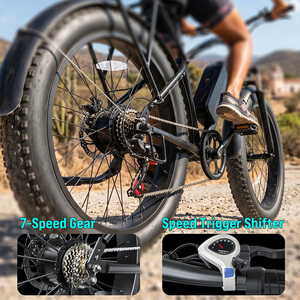 Bicicleta Eléctrica <span class=keywords><strong>para</strong></span> Adultos, 26 Pulgadas, Neumáticos Anchos, Bicicleta Eléctrica Urbana, Batería Extraíble de 48V 18Ah, Motor de 750W, 28MPH, Portaequipajes Trasero, Guardabarros - Product Image 2