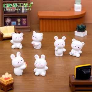 Cảnh quan Dễ Thương Thỏ nhỏ gấu búp bê tự làm trang trí phụ kiện xe máy tính để bàn nhỏ đồ trang trí nhỏ - Product Image 5