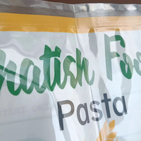 Sac en plastique à fermeture éclair auto-scellante pour aliments, nouilles, pâtes, macaronis, riz, avec fenêtre transparente au milieu