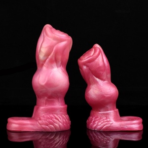 XXVB <b>Large</b> Wolf Knot Penis Sleeve Hollow Dildo Fantasy Sheath Ring Silicone Cock Enlargement Extender Sex Toys for Men Size S L - Product Image 3