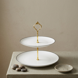 Offre Spéciale – Présentoir Créatif en Céramique et <span class=keywords><strong>Porcelaine</strong></span>, Compatible Lave-Vaisselle, Blanc, Double, Triple ou Quatre Niveaux, pour Fruits, Gâteaux et Snacks - Product Image 5