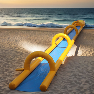 Toboggan aquatique gonflable à double voie personnalisé pour piscine <span class=keywords><strong>d</strong></span>'arrière-cour <span class=keywords><strong>d</strong></span>'été Toboggan aquatique gonflable à une voie pour arrière-cour - Product Image 1