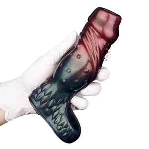 NNSX XL Size Penis Sleeve Hollow <b>Dildo</b> Delay Time Toys Sex Stimulation Enhancer Penis Girth Enlargement Silicone Condom - Product Image 4