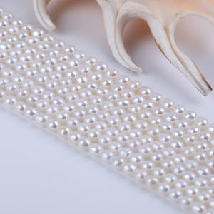 Vente directe d'usine Perles d'eau douce naturelles en forme de mètre AK de 3-4 mm pour colliers semi-finis en perles Xiaomi, en vrac - Product Image 1