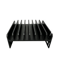 Support de montage en aluminium brossé noir pour dissipateur thermique en aluminium extrudé pour ordinateur industriel embarqué