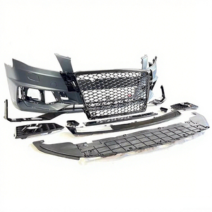 Voiture d'usine A4 A4 B8 mise à niveau vers RS4 B9 Style pare-chocs avant avec Kits de carrosserie de calandre pour <span class=keywords><strong>Audi</strong></span> A4 <span class=keywords><strong>S4</strong></span> B8 2008 2009 2010 <span class=keywords><strong>2011</strong></span> 2012 - Product Image 2