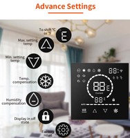 Flexible PVC ABS Mini Split Panel 12Vac Thermostat Smart AC Controller WiFi IR Installation facile Mur-Monté Rectangle Hôpital