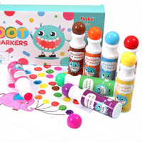 Petit MOQ, 60 ml grande capacité, 8 couleurs, marqueurs de bingo multi-usages sûrs et lavables pour la peinture à l'encre, pour les activités artistiques et créatives des enfants d'âge préscolaire