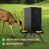 Support de stockage métallique thermolaqué en gros pour distributeur d'aliments pour cerfs à montage au sol extérieur pour ferme, matériel