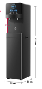 Distributeur d'eau vertical à osmose inverse UF, purificateur à 3 fonctions (chaud, froid, eau directe), avec remplissage par le bas, pour usage domestique et hôtelier, 2 robinets - Product Image 5