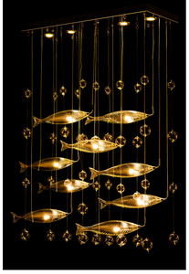 Di cristallo <span class=keywords><strong>Sfere</strong></span> di Vetro e Pesci Luce Del Pendente Creativo <span class=keywords><strong>Lampadario</strong></span> Illuminazione A LED Caldo/Bianco di Personalità Lampada A Sospensione Lampade - Product Image 5