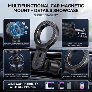 Support magnétique pour téléphone de voiture, support de téléphone magnétique super puissant pour tableau de bord, pare-brise, support de téléphone portable - Product Image 3