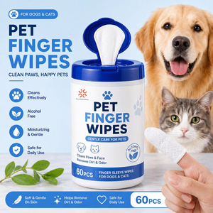 Toallitas Extra Gruesas para Dedos de Mascotas, Libres de Ingredientes Peligrosos y Seguras para Lamer, para Perros y Gatos - Product Image 6