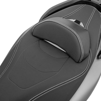 Siège de moto en cuir UFR150 noir imperméable avec support lombaire pour longues distances – Coussin de moto