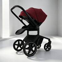 Poussette bébé pliable 3-en-1 en tissu premium EN1888 0-3 ans, cadre en alliage