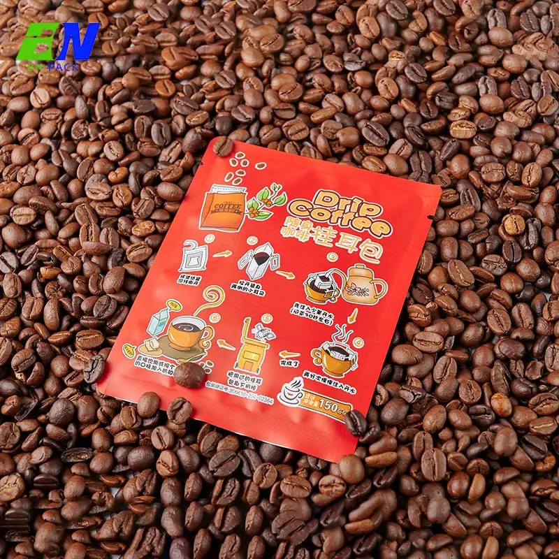 Caffè a goccia all'ingrosso 100g colore stock sacchetto di caffè stampa personalizzata disponibile