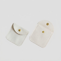 Pochette réutilisable en microfibre douce anti-ternissement pour accessoires, support à bijoux fait main, conteneur d'emballage pour vente au détail et expédition