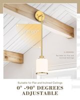 Lampe suspendue avec abat-jour en verre blanc laiteux, conversion de couleur 6RGB, hauteur réglable, adaptée aux salons et aux couloirs