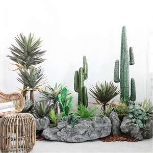 Plantes Décoratives Séchées en Pot de Haute Qualité, Plantes Artificielles d'Extérieur, <span class=keywords><strong>Cactus</strong></span> Artificiel en Plastique pour Terrain de Football - Product Image 3