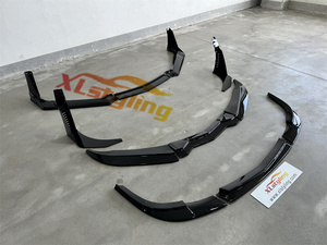 XLstyling ABS labbro anteriore per Chevrolet <span class=keywords><strong>Corvette</strong></span> C6 C7 C8 Splitter nero lucido - Product Image 3