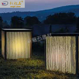 Nueva Piedra Mágica con Patrón de Ondas, Hormigón Translúcido Luminoso, Luz Decorativa para Exteriores, Decoración de Interiores - Product Image 2