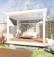 Pabellón de Estilo Chino, Pérgola, Gazebo, Sala de Té, Aislado, Insonorizado, Impermeable, Resistente a la Corrosión, de Aluminio