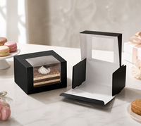 Boîte à cupcakes en carton recyclable personnalisée avec logo de Noël, emballage en papier pliable à fleurs en relief avec couvercles pour cadeaux de fête