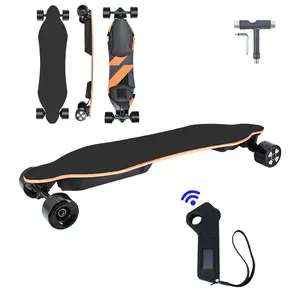 Skateboard Listrik Off Road 800W untuk Dewasa, Papan Skate Elektrik Kendali Jarak Jauh Daya Tinggi Skuter Elektrik