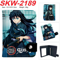 Dompet Kulit PU Nezuko Anime Terbaru, Kartun Keren, Hadiah Ulang Tahun Anak, Anti-Hilang, Portabel, Tempat Kartu ID, Kantong Koin, Grosir