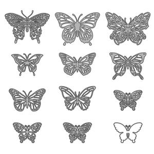 Benutzerdefinierte Schmetterlinge Metall-Stanzformen für Scrapbooking Album Kartenherstellung Dekorative Handwerkskunst Kohlenstoffstahl-Stanzformen - Product Image 5