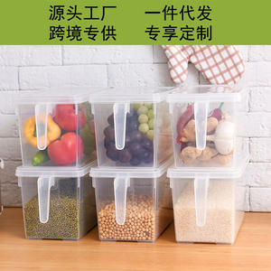 กล่องเก็บอาหารในตู้เย็น Jbs รูปทรงสี่เหลี่ยมผืนผ้า ฝาปิดพลาสติกสุญญากาศ สำหรับจัดระเบียบอาหารในครัว ใช้กับลิ้นชักหรือช่องแช่แข็งได้ - Product Image 3