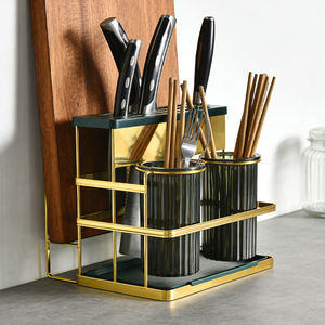 Bloc à couteaux de cuisine, support décoratif de comptoir, planche à découper, porte-couteaux - Product Image 1