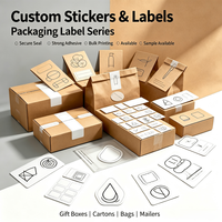 Échantillon de rouleau d'autocollants en vinyle imperméables et recyclables avec logo personnalisé OEM, service d'impression en gros, papier mat transparent, sac en carton, pochette d'expédition