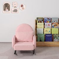 Детское кресло-качалка Mikahome: современное, портативное, с металлическими ножками и пенополиуретановой подушкой, деревянная мебель для малышей