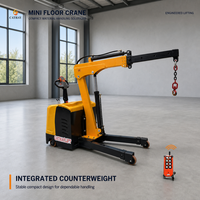 Grue de sol électrique 1200 kg, grue mobile alimentée par batterie pour atelier, avec pied de support inclinable réglable