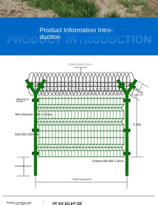 Teng QIN Prison 03 guardrail net hình chữ Y cột lưỡi mang Net sân bay chống LEO bảo vệ tùy chỉnh chống trộm Net - Product Image 3