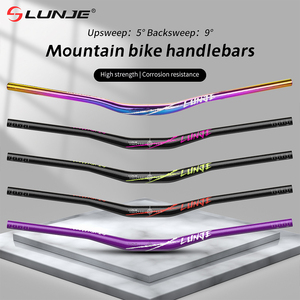 LUNJE Pièces détachées et accessoires de vélo Guidon <span class=keywords><strong>VTT</strong></span> Rise 25mm pour guidon Road Mountain Custom 31.8mm * 780mm Bicycle Handle - Product Image 2