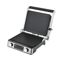 Grill 4 tranches avec plaque supérieure et inférieure indépendantes, écran LED, contrôle de la température pour un usage domestique