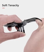 Nouveau support de fixation flexible et mince pour menton, avec adhésif incurvé 3M renforcé, pour GoPro, casque de moto intégral, enregistrement POV